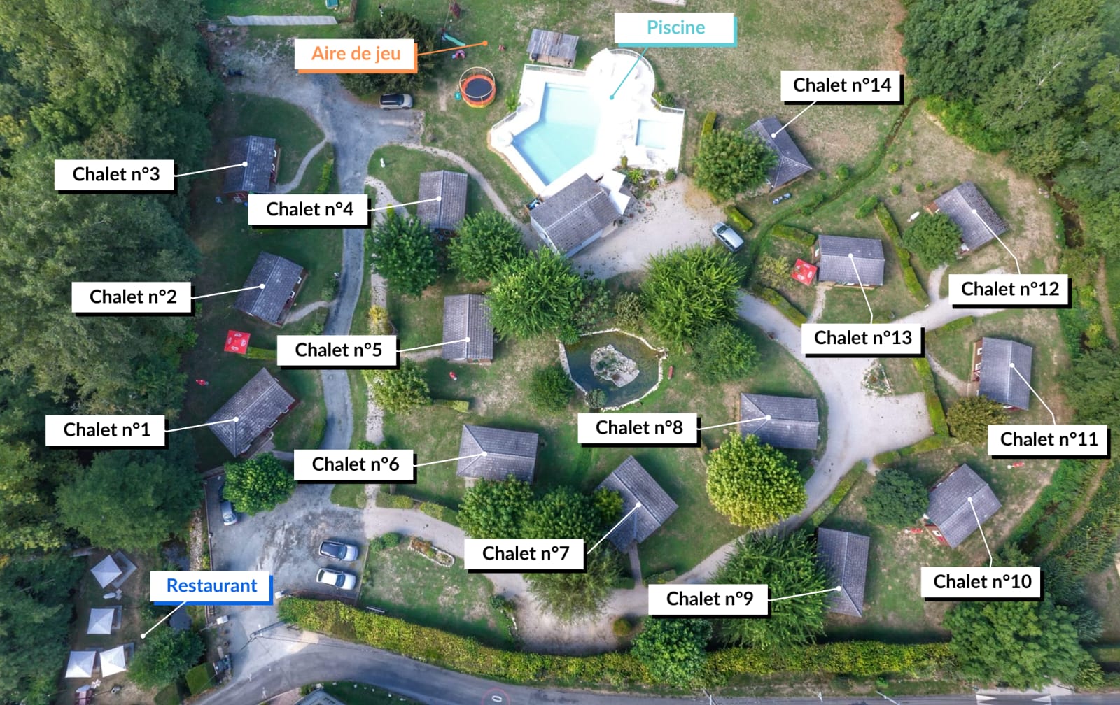 Plan du village vacances Le Clos du Moulin
